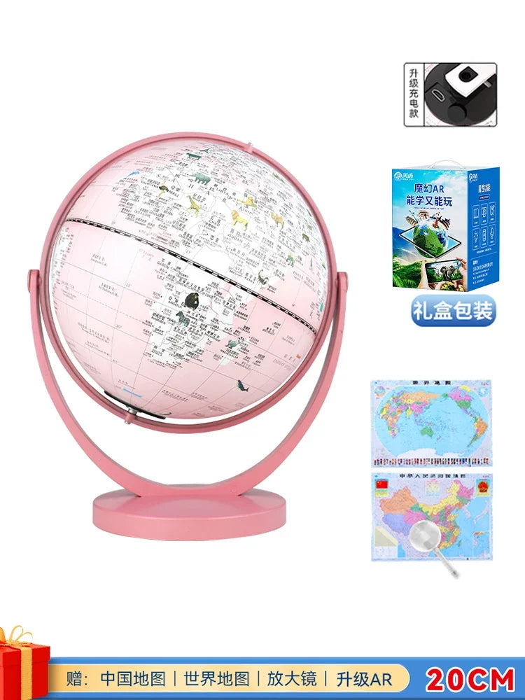 globe lumineux éducatif carte du monde décoration géographie