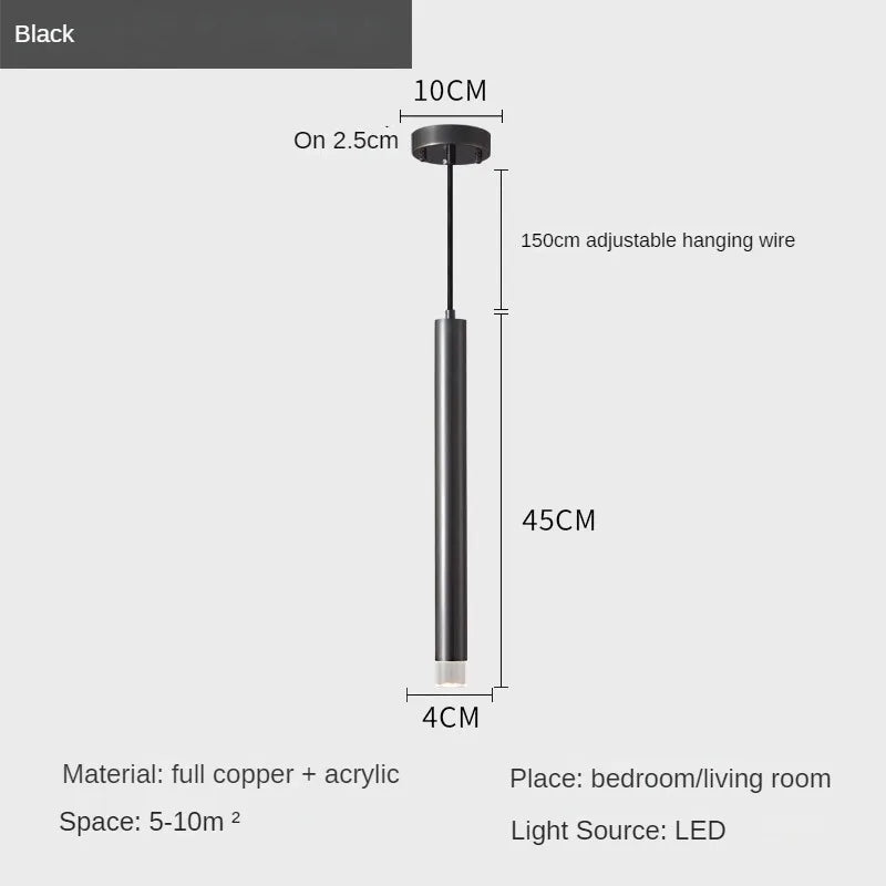 lustre moderne minimaliste créatif pour table bar long