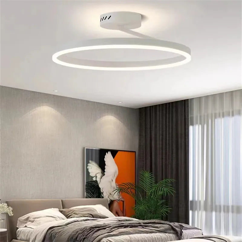 plafonnier annulaire led design nordique éclairage minimaliste pour intérieur