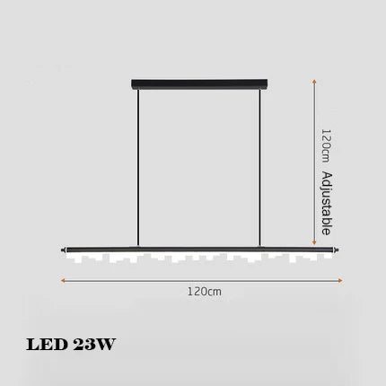 lustre minimaliste moderne en or noir pour éclairage suspendu