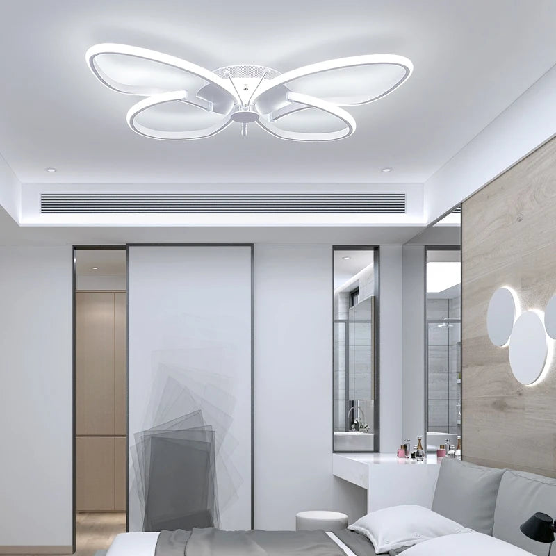 plafonnier led moderne papillon avec intensité variable décoratif