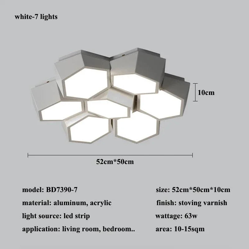 plafonnier led moderne à intensité variable pour intérieur décoratif