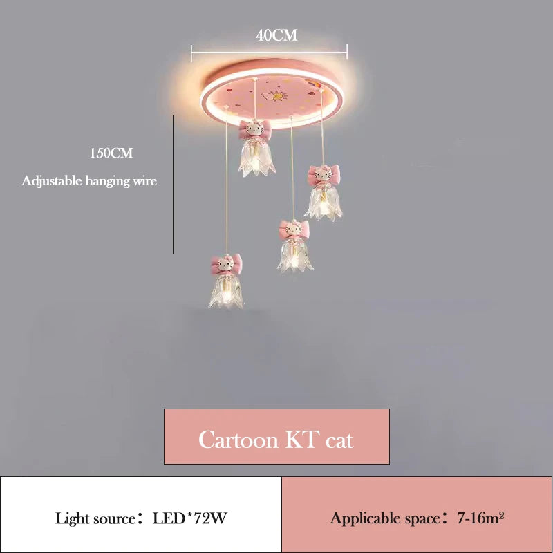 lustre créatif mignon pour chambre de princesse enfant