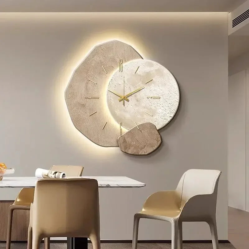 horloge moderne design lumineux minimaliste élégante mécanisme silencieux