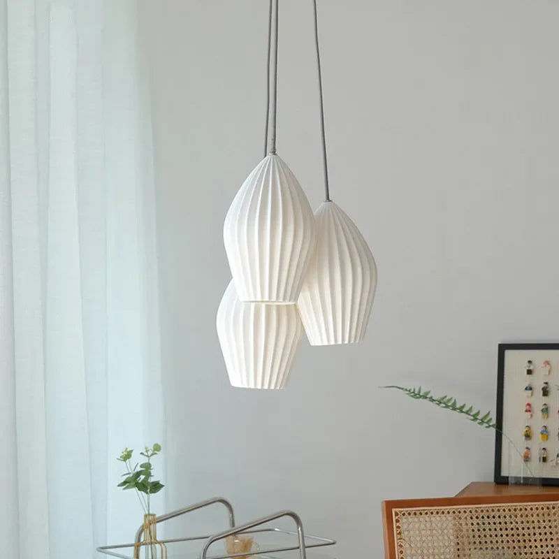 Lamp 3/5 Light Mid Century Pendant Lighting Kitchen Island White Ceramic Cluster Pendant Lights Small Milk Chandelier Vintage