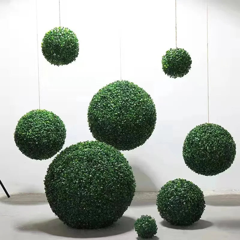 boule de gazon artificiel décorative pour extérieur et jardin