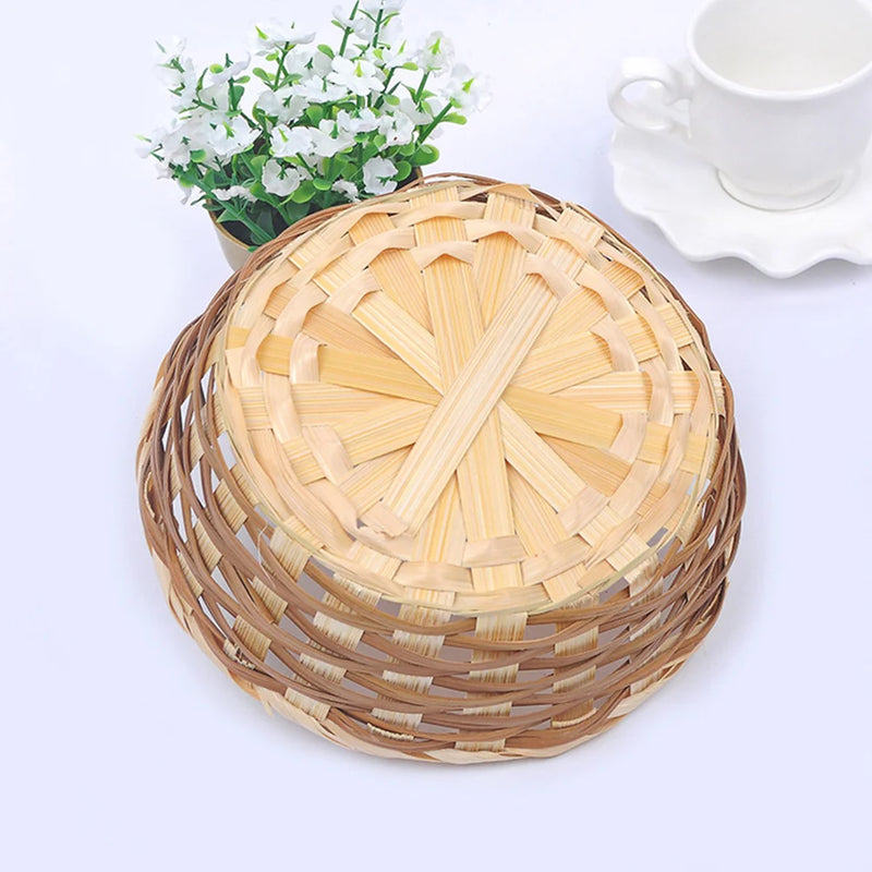 panier de rangement pour fruits et collations en osier et bambou