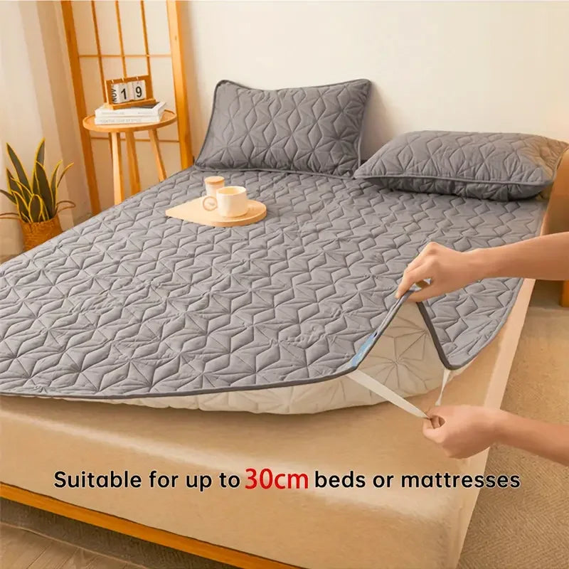 protège-matelas imperméable et silencieux avec sangles élastiques