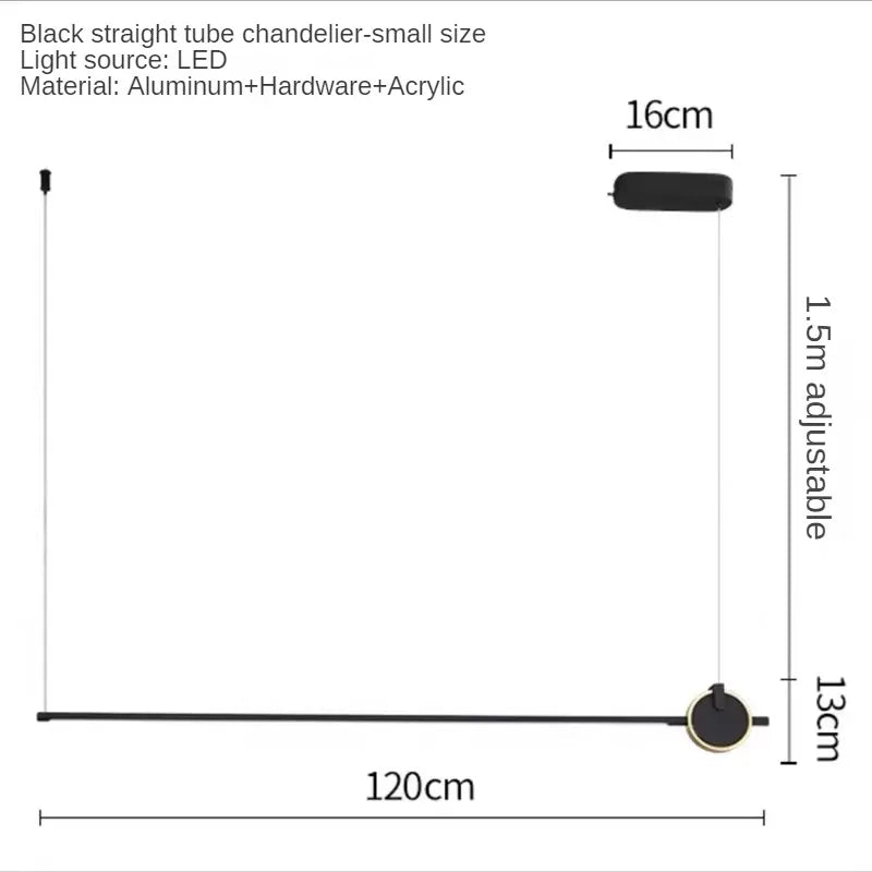 lustre minimaliste moderne en ligne droite pour bureau design