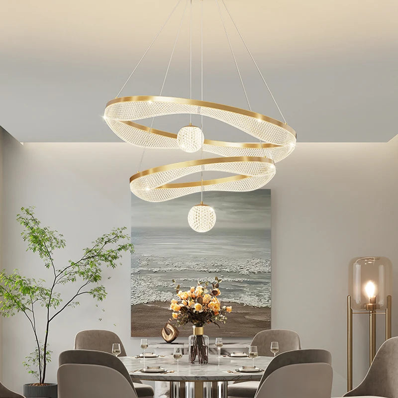 suspension moderne à led pour éclairage intérieur élégant