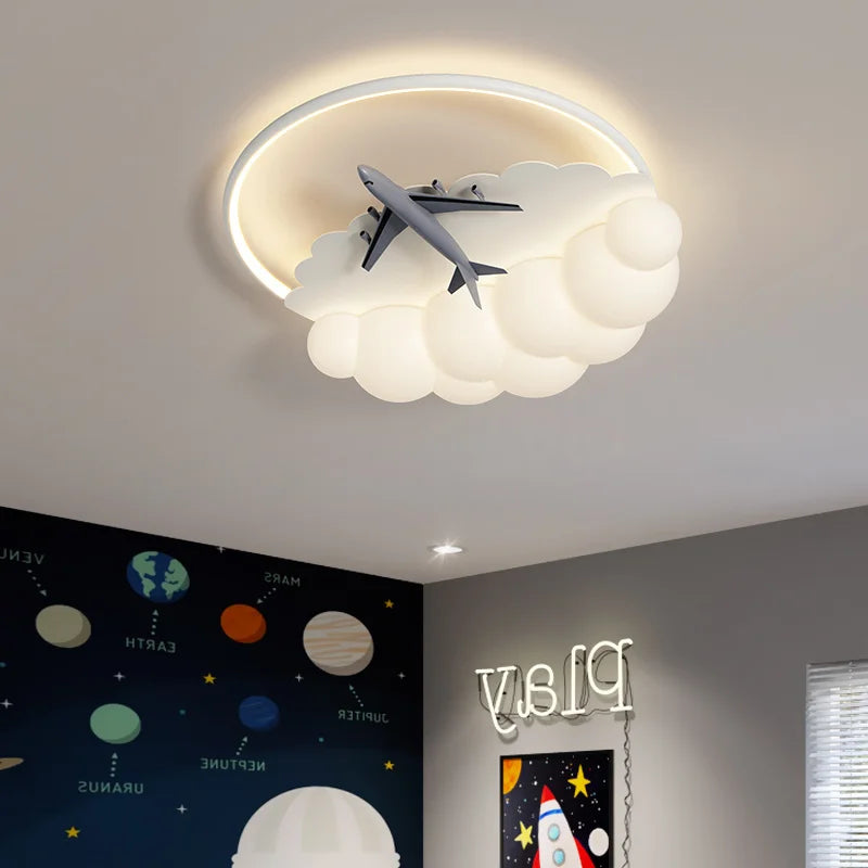 lustre moderne led pour enfant en forme d'avion