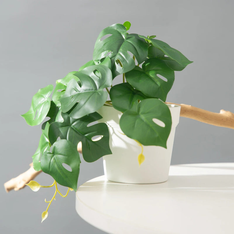 plantes artificielles monstera tropicales pour décoration intérieure et fêtes