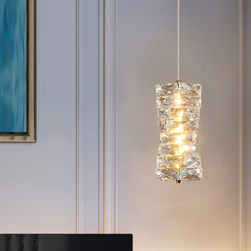 plafonnier moderne en cristal k9 pour décoration intérieure luxe