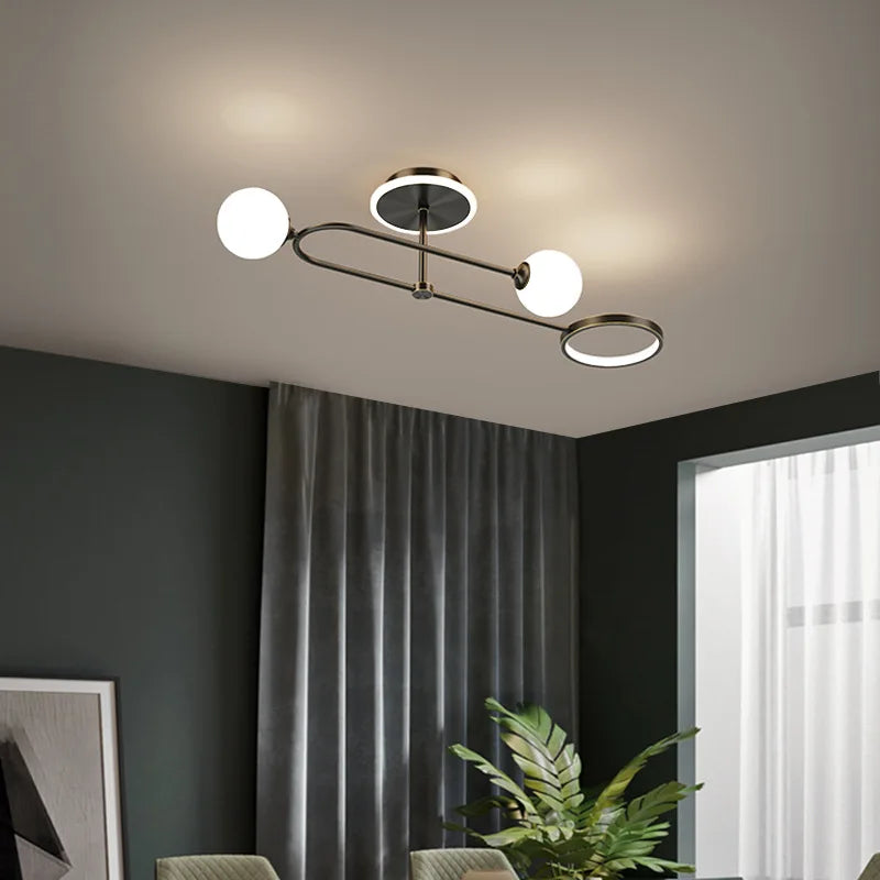 lustre led moderne en verre