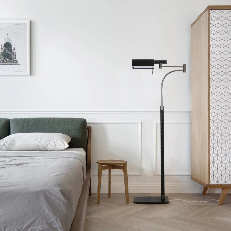 Lampadaire Led post-moderne en cuir de Style américain