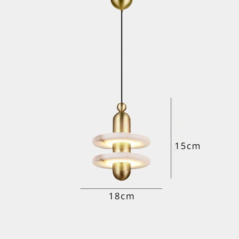 lustre en marbre et métal pour décoration nordique élégante