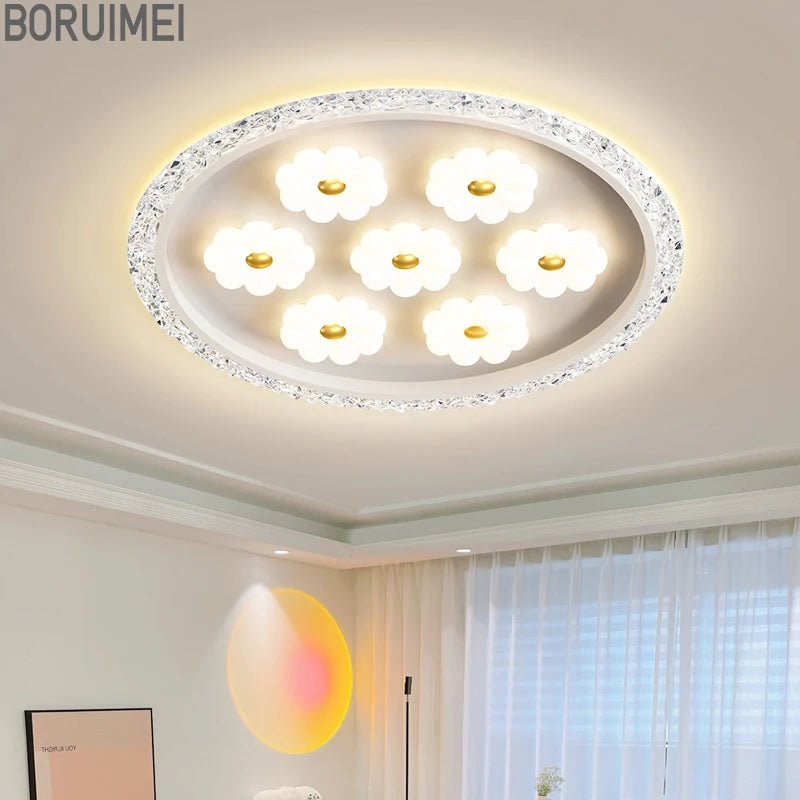 plafonnier à led moderne en cristal pour décoration intérieure