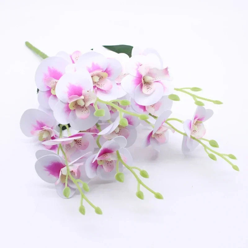 fleurs artificielles 3d décoration orchidée papillon phalaenopsis faux fleurs