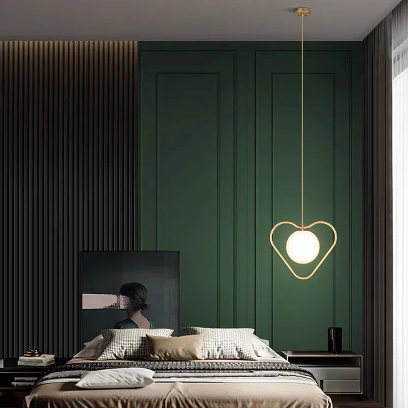 lustre led moderne minimaliste en verre pour hôtel