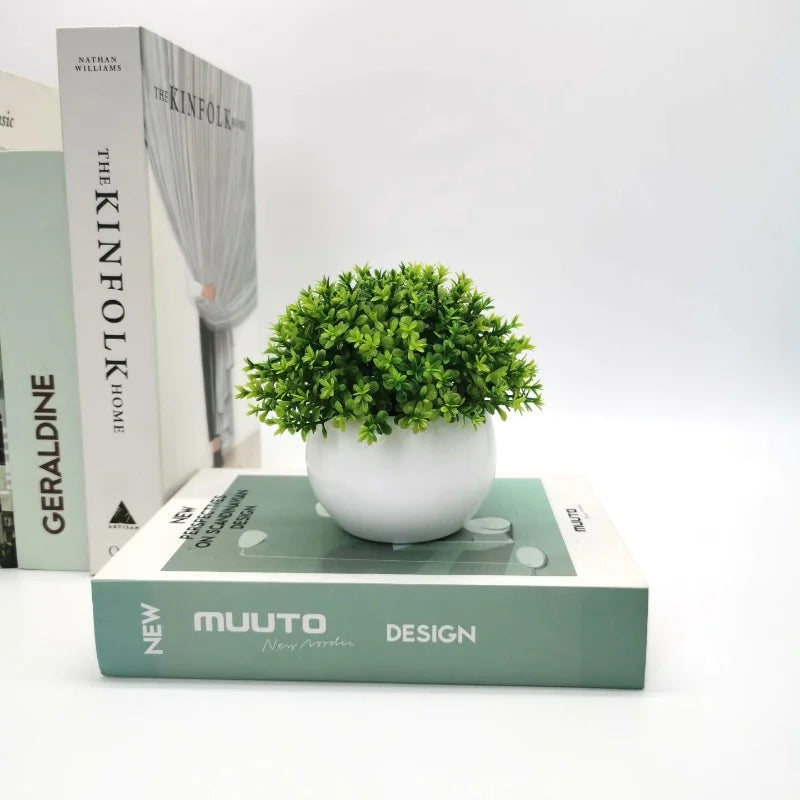 mini plantes artificielles en pot pour décoration intérieure et extérieure