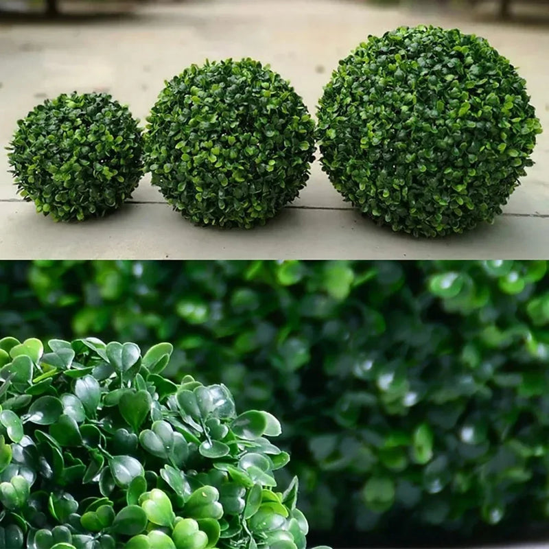 plante artificielle boule verte topiaire pour décoration intérieure et extérieure