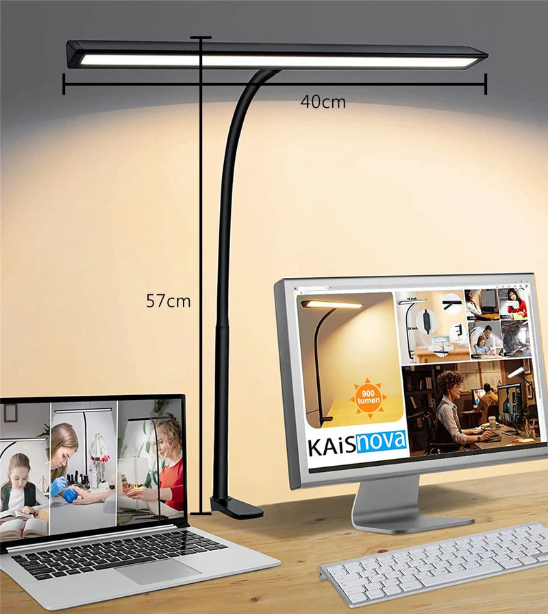 lampe de bureau led pliable à clip protection des yeux 3 modes 10 intensités