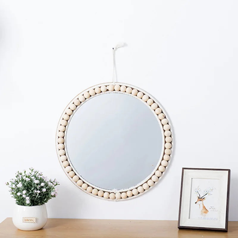 miroirs décoratifs en raphia pour une décoration murale élégante