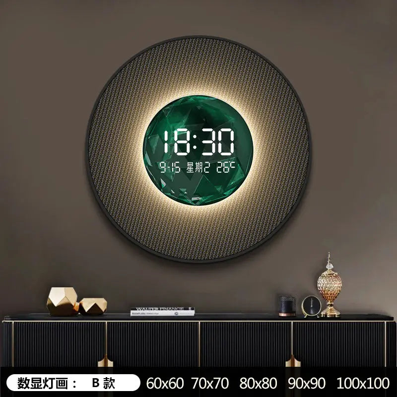 horloge décorative numérique lumineuse pour restaurant et décoration intérieure