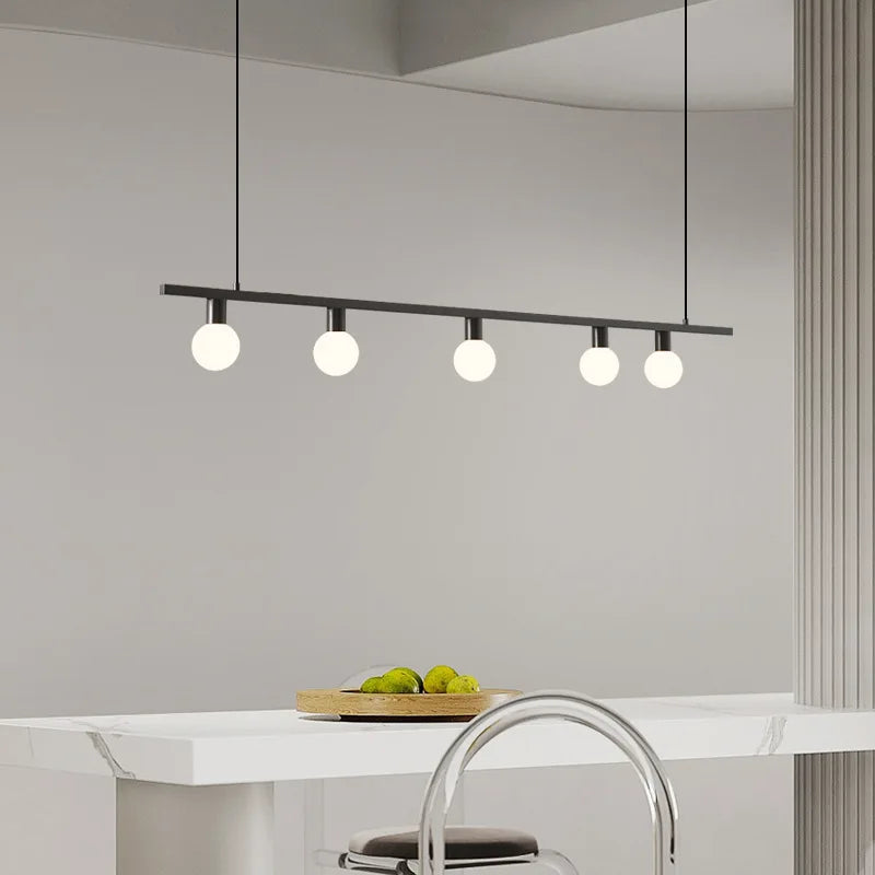 lustre minimaliste en laiton pour bar et restaurant réglable avec fil