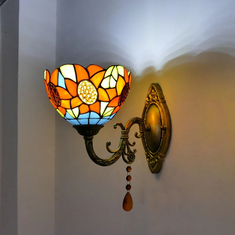 applique murale rétro méditerranéen led baroque tiffany