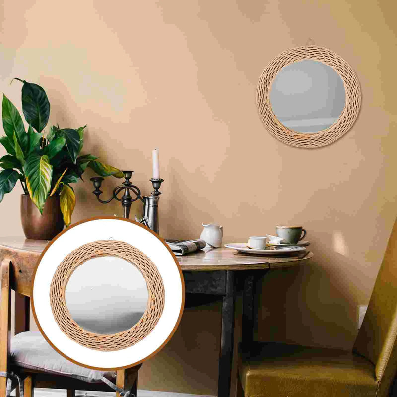 miroir en rotin tissé pour une décoration rustique élégante