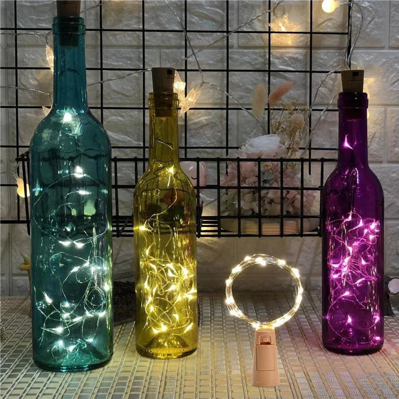 lot de 6 guirlandes lumineuses led pour bouteilles décoratives