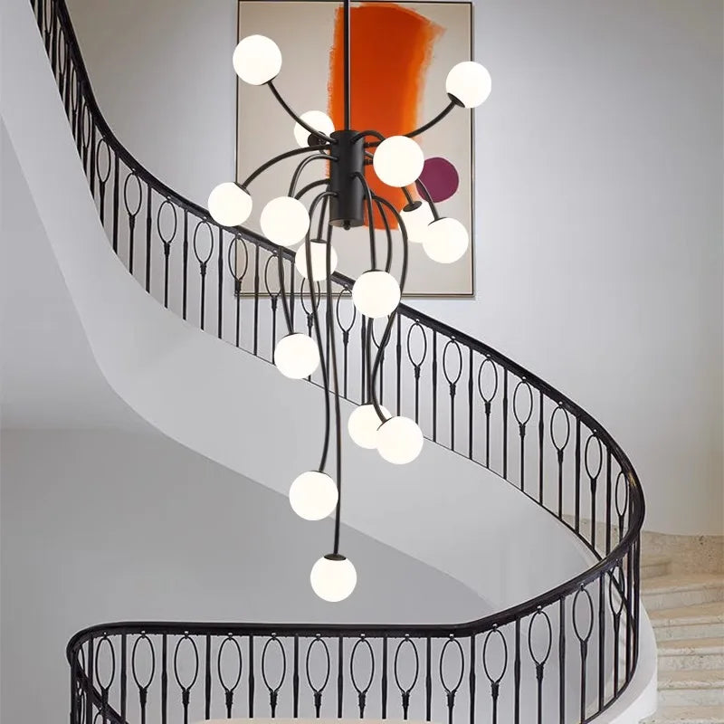 Nordic home decoration, stair chandelier, living room and dining room Pendant lights, ceiling light, indoor lighting