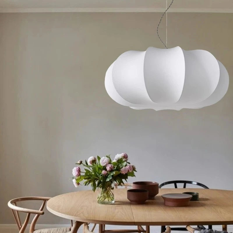 lustre en soie design nordique wabi sabi pour intérieur moderne