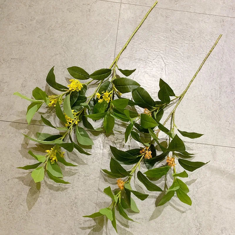 lot de 6 plantes artificielles en soie osmanthus pour décoration commerciale