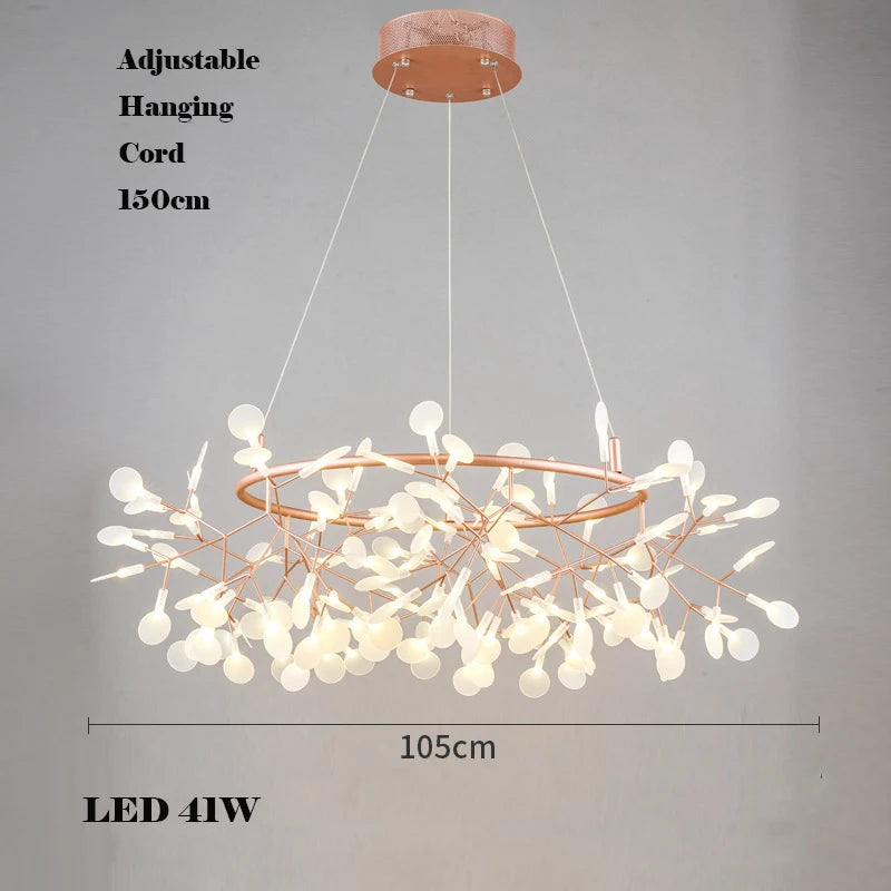 lustre LED créatif en acier inoxydable et acrylique pour décoration intérieure