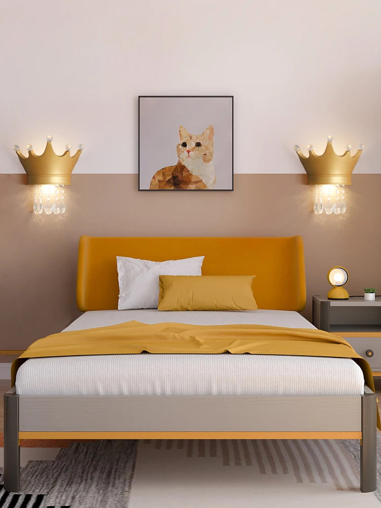 applique murale couronne nordique en résine pour chambre enfant mignonne