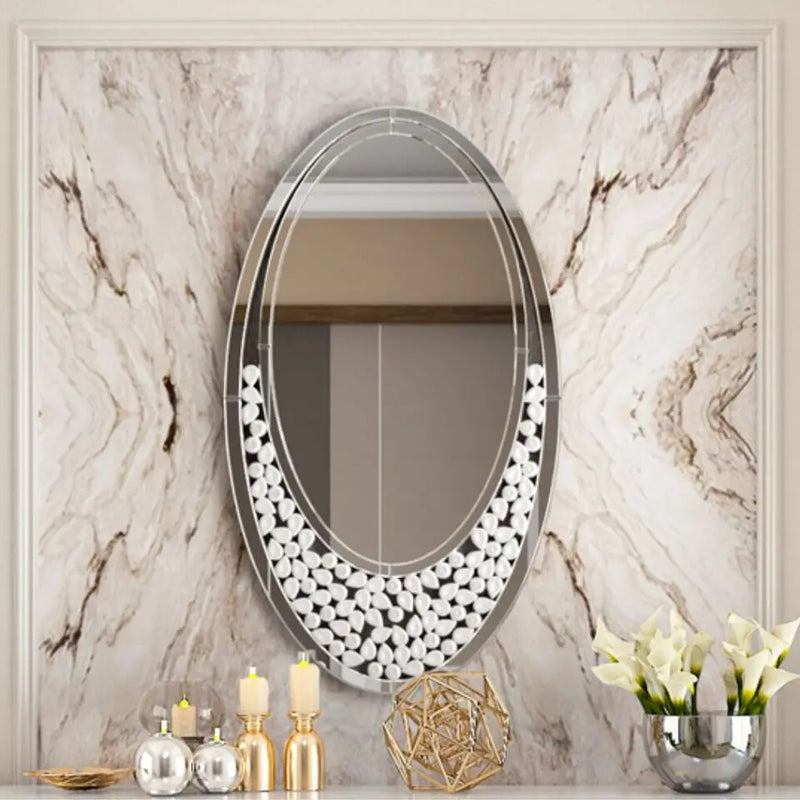 miroir décoratif ovale en forme de larme pour intérieur