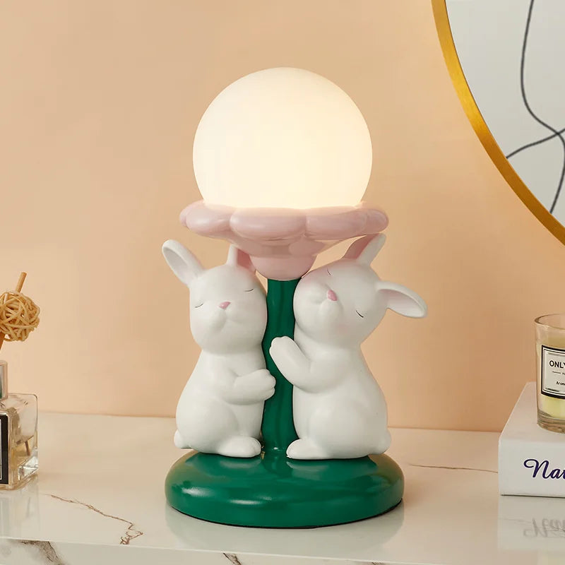 lampe de bureau kawaii lapin mignon décorative pour filles et mariages