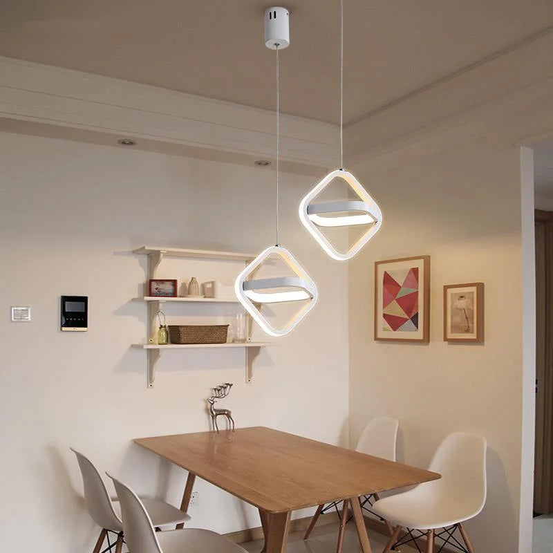 suspension led moderne pour éclairage intérieur design élégant