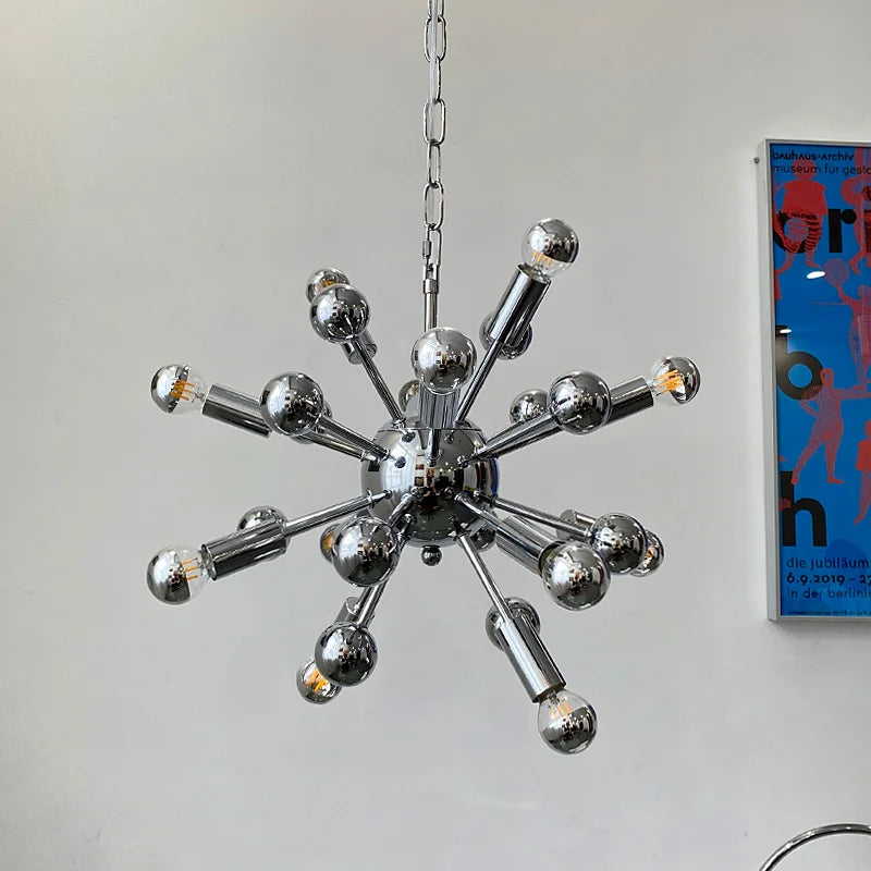 lustre vintage médiéval atomique pour table suspendue