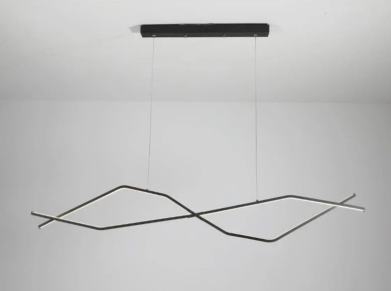 lustre moderne à LED en forme de vague design élégant pour la maison