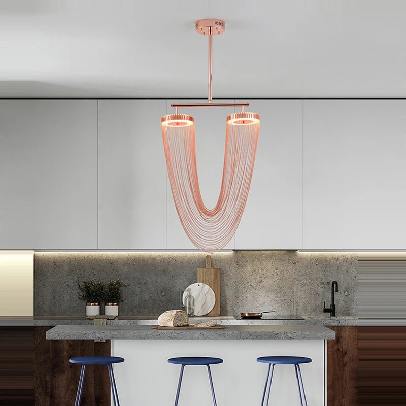 lustre design en aluminium led nouvelle tendance 2022