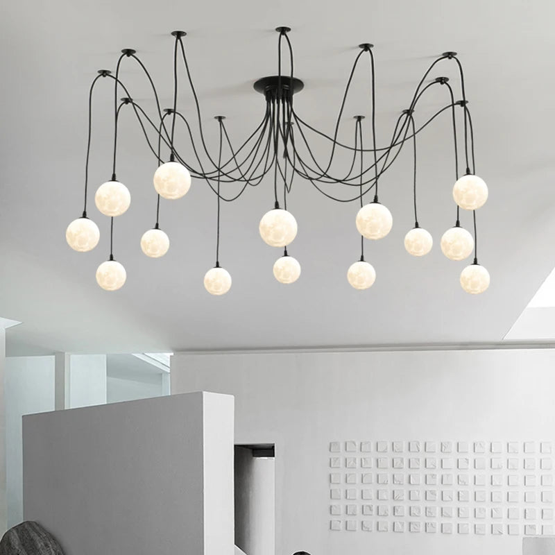 lustre multi lumières suspendues style nordique pour commerces