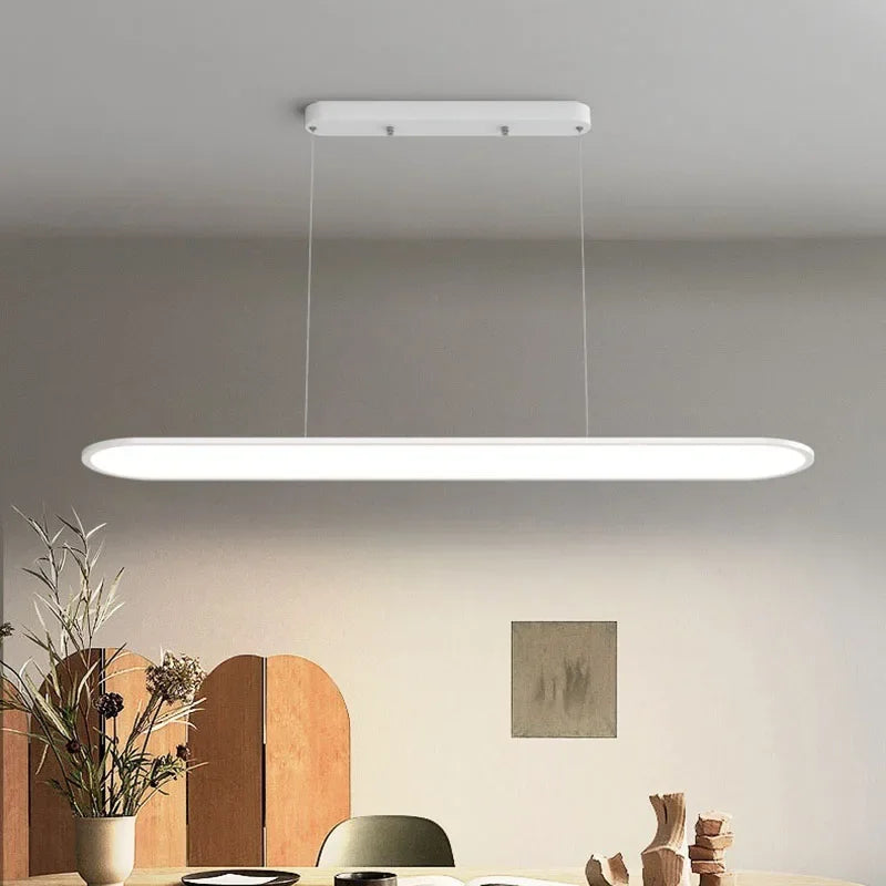 suspension led moderne minimaliste en ferronnerie pour bar