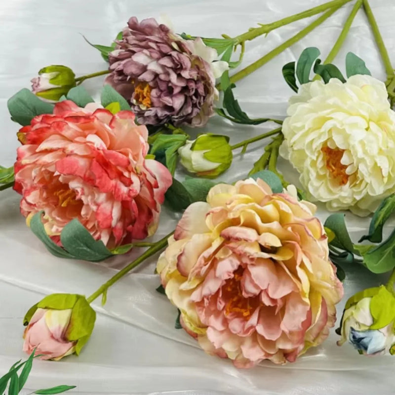 fleurs en soie pivoine rétro pour décoration mariage fête accessoires