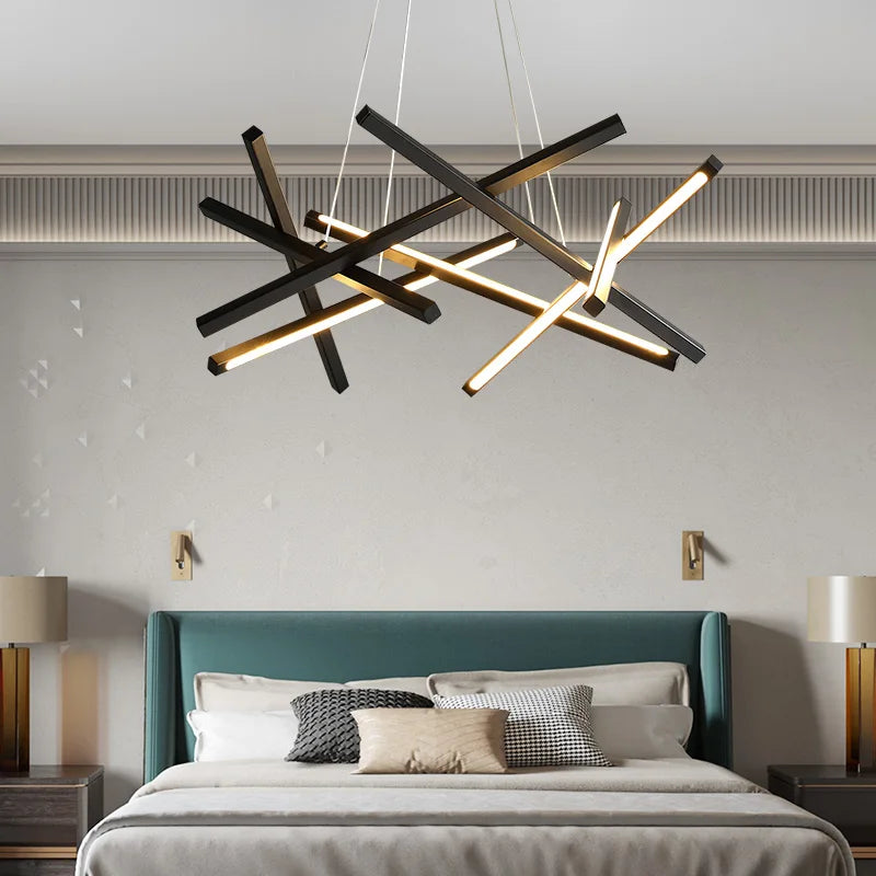 lustre minimaliste design lumière géométrique pour intérieur élégant