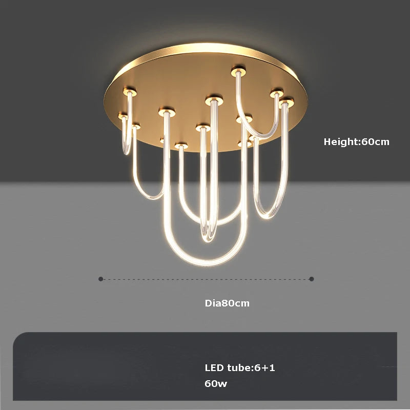 lustre rectangulaire en acier inoxydable à intensité variable