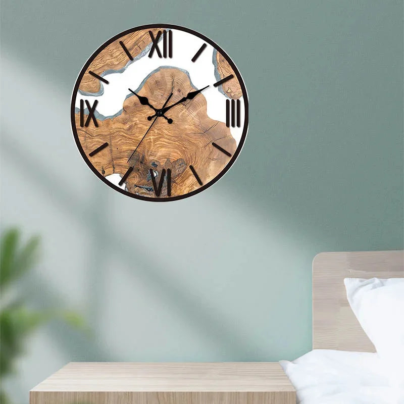 horloge murale acrylique silencieuse pour décoration intérieure moderne