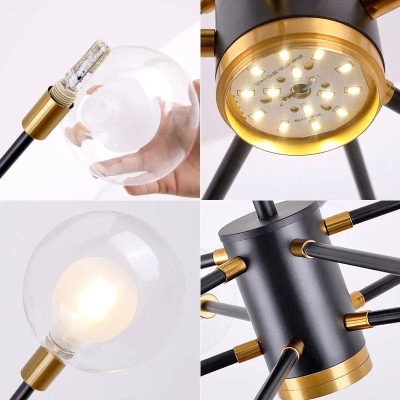 Nordic Bubble Glass Chandelier Pendant Lamp Ceiling Light Suspension Luminaire  for Living Room Bedroom